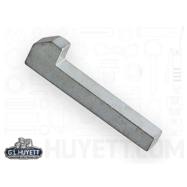 Huyett Tapered Gib Head Machine Key, Tapered Gib End, Carbon Steel, Zinc Clear Trivalent, 1-1/2 in L GIB-0250-1500ZC - main